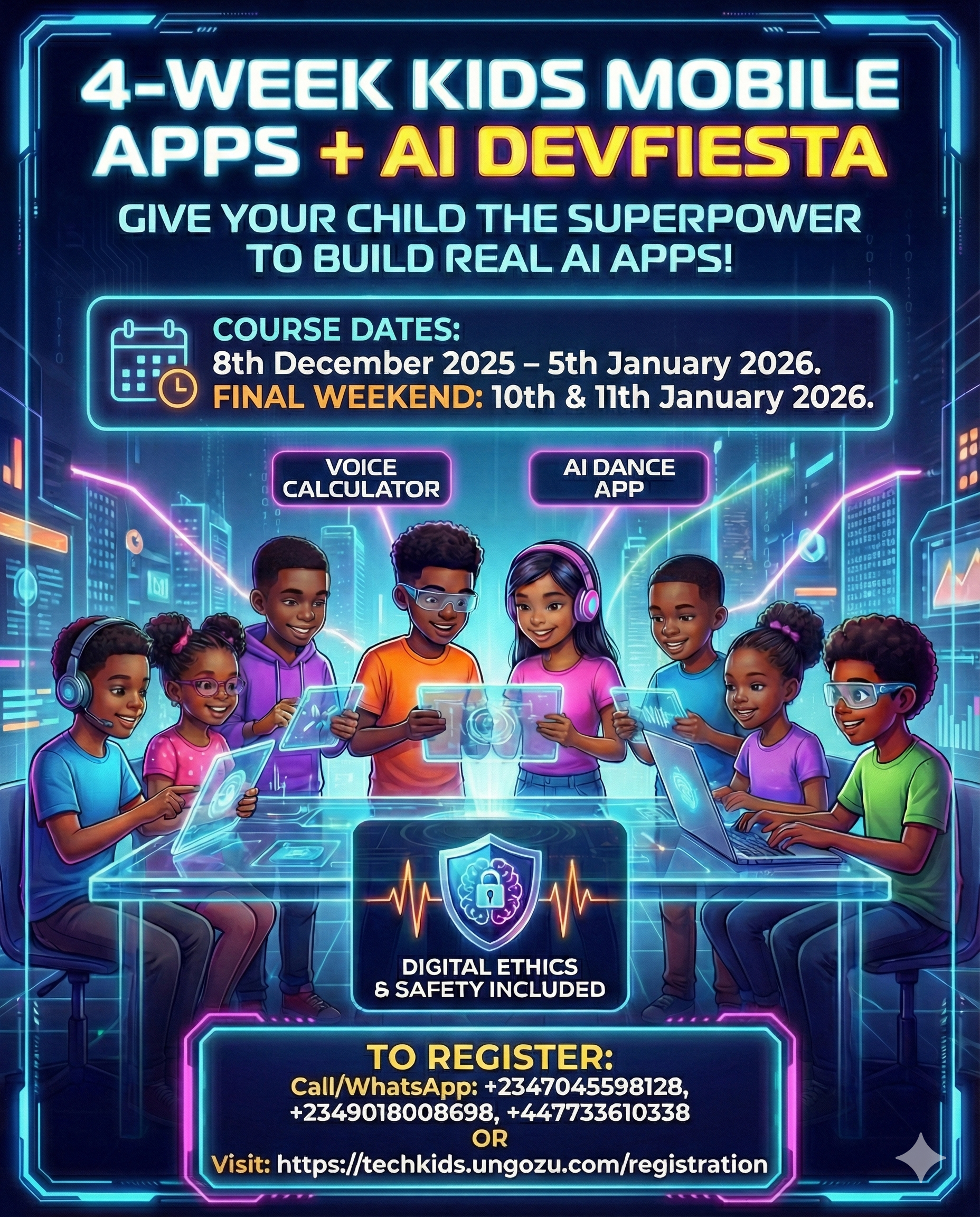 4-Week Christmas Holiday Kids Mobile Apps + AI DevFiesta